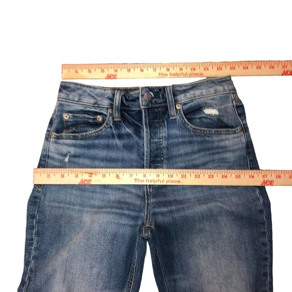 Daze Cropped Jeans Womens W26 Used Distressed - Picture 5 of 16